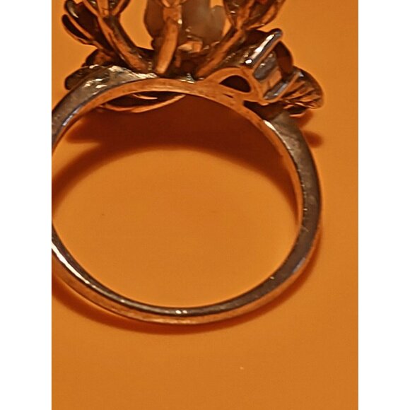 Italian Women's Size 7  Sterling Silver 925 Rhodolite & Diopside NEW - Picture 9 of 12